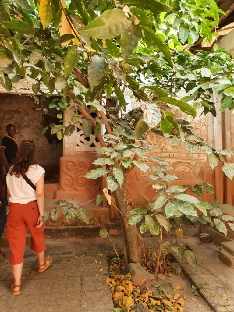 BWO guests visiting a traditional shrine during their Ashanti tour