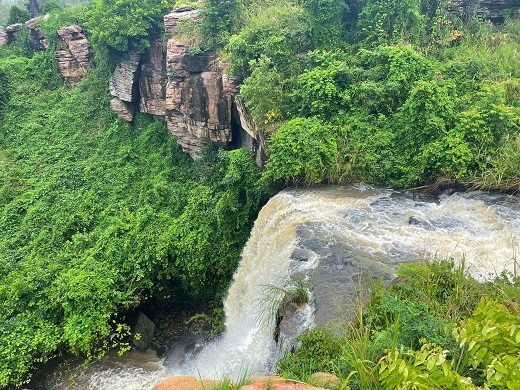 A visit to Bomfobiri waterfall during an Ashanti tour