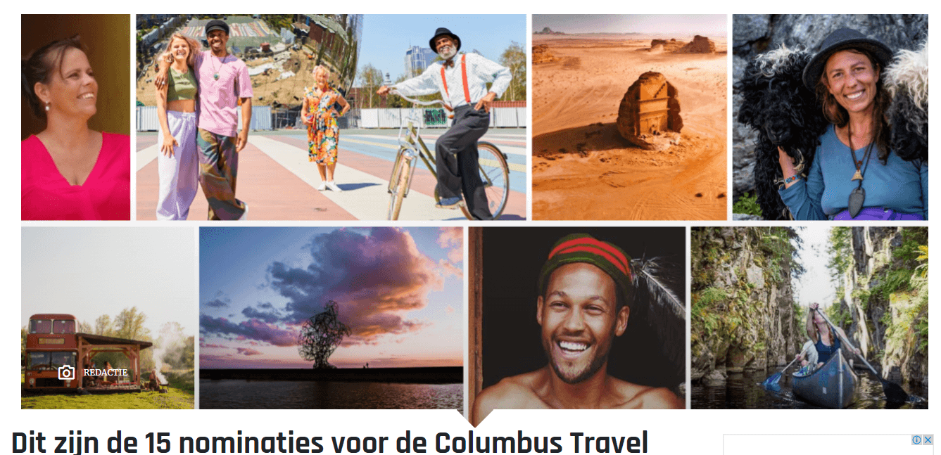 genomineerd als reisheld in Columbus magazine voor onze inspanningen voor ethisch toerisme