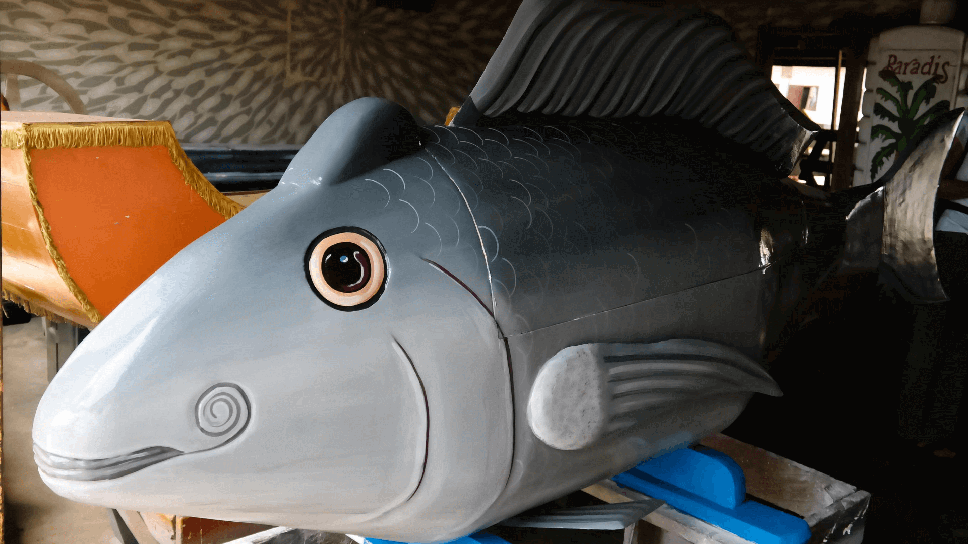 During funerals in Ghana they sometimes use coffins that represent the deceased, like this fish shaped coffin for a fisherman