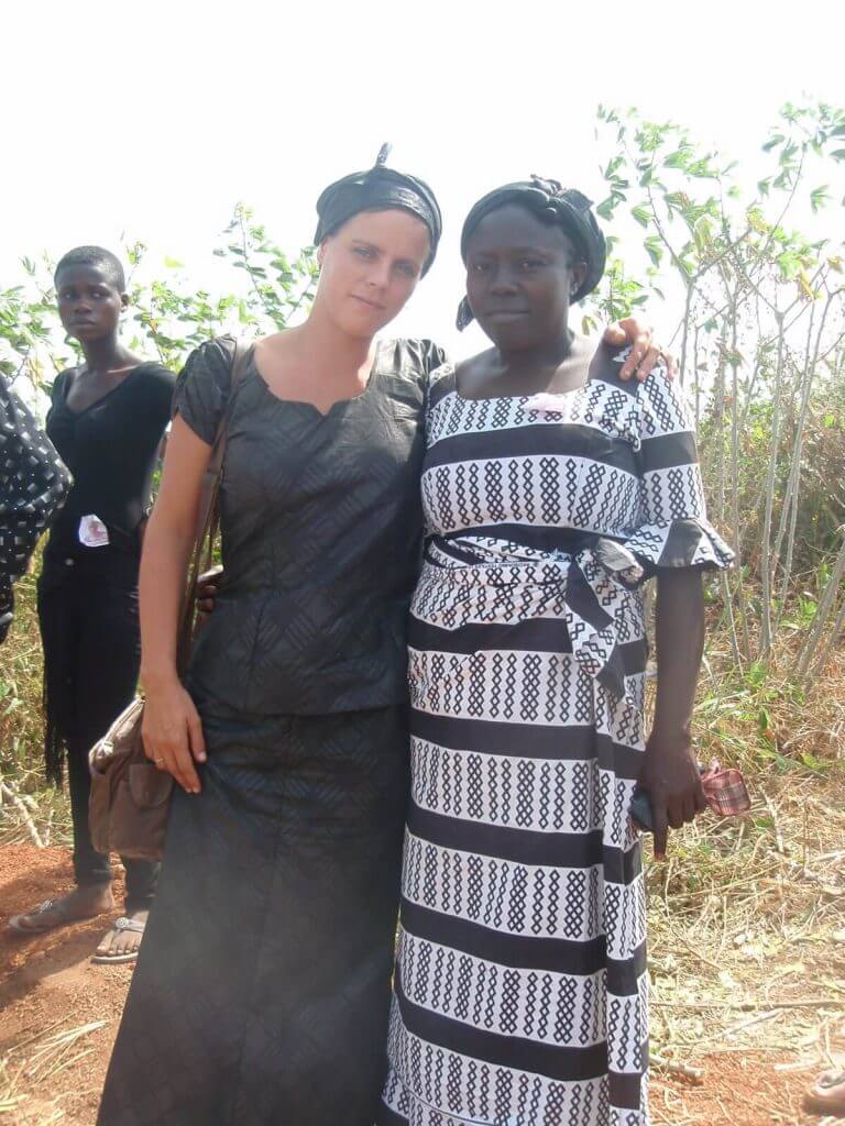 with my friend at a Ghanaian funeral