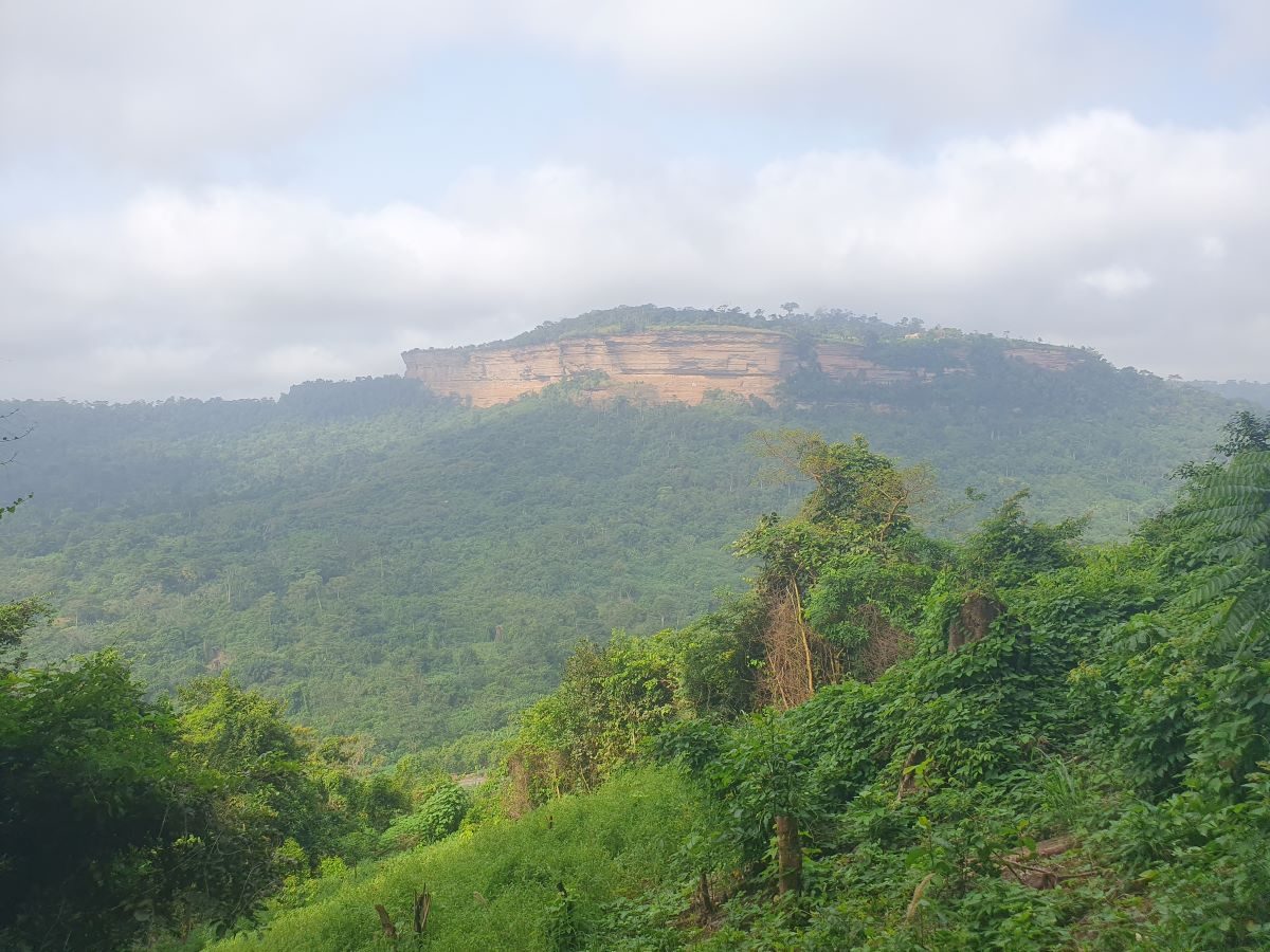 View from the mountain of Mercy on Atwea prayer mountain in Ghana