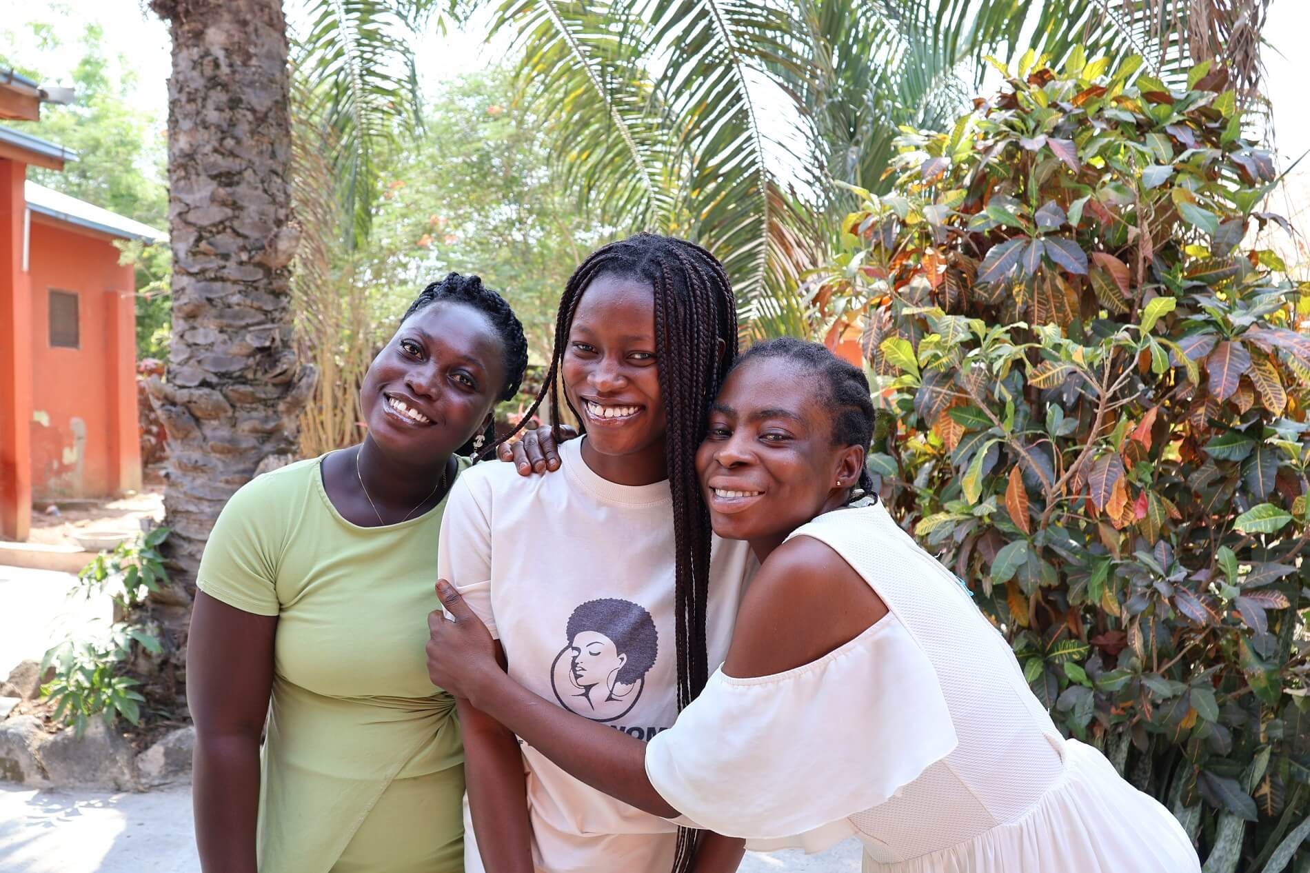 a glimpse of our lush garden and dorm terrace, guesthouse in Ghana