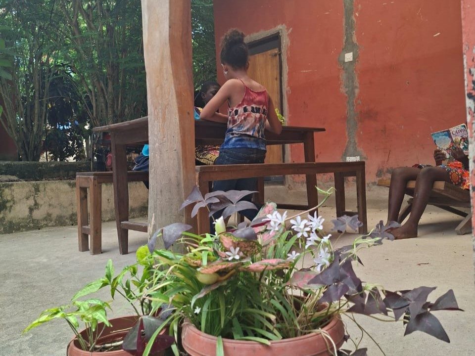 dorm terrace BWO Hostel Ghana